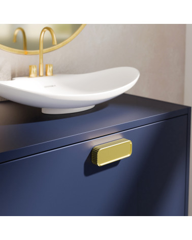 Puxador de móvel WEGA puxador design cor 4 montado numa gaveta