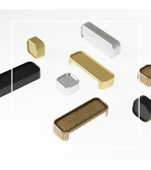 Puxador de móvel prateado envelhecido WEGA puxador design