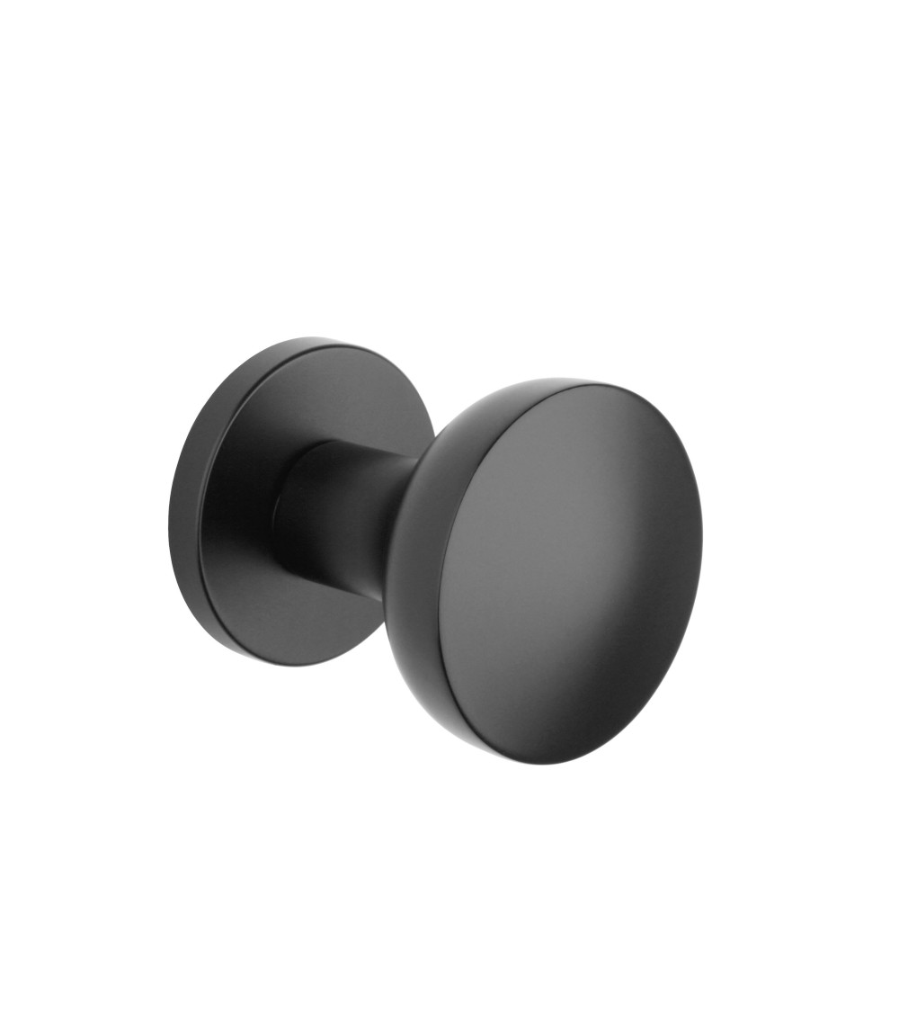 Botão de porta preto MESA Redondo móvel - puxador design