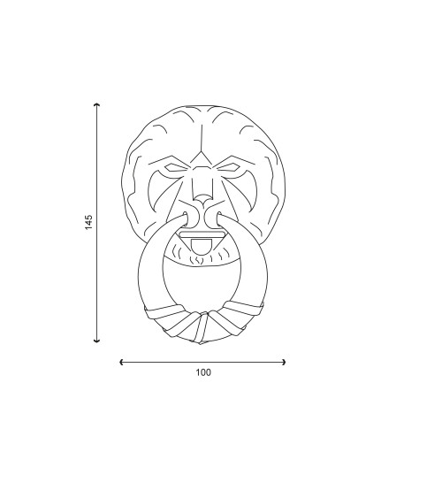 Aldrava de porta LION em latão titânio PVD EUROWALE
