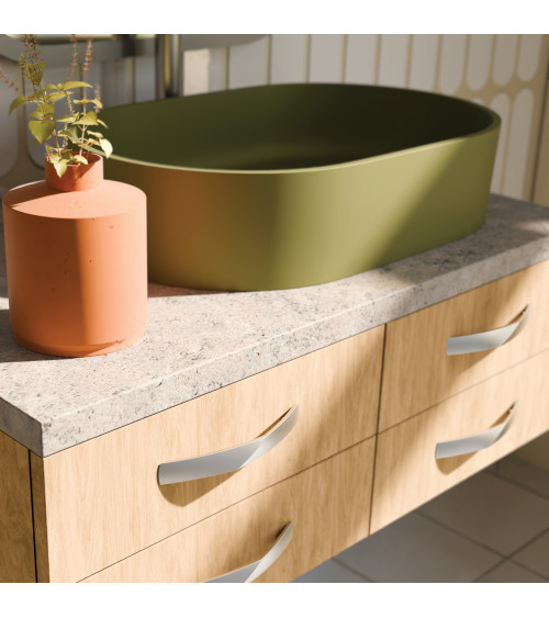 Puxador de móvel em níquel acetinado PIANO design