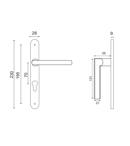 New Pyla placa estreita 26 inox EUROWALE