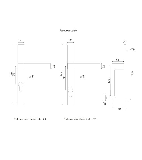 Bloom entraxe 70 placa estreita 24 Branco EUROWALE