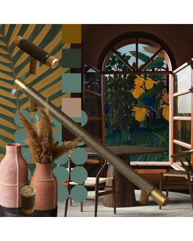 Puxador de móvel patine sobre latão VENDÉ puxador design integrado numa composição decorativa