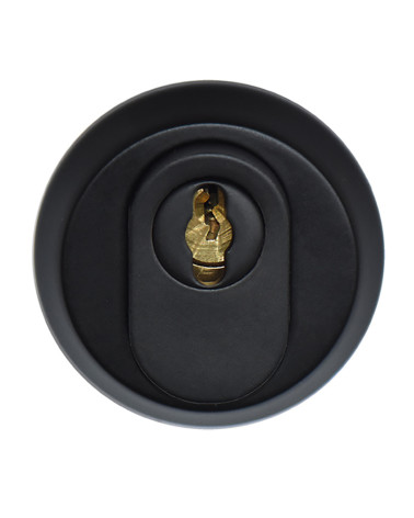 Roseta de segurança redonda Inox Preta EUROWALE