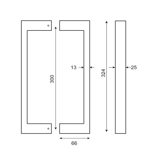 Puxador de porta simples Majestea Preto veludo EUROWALE