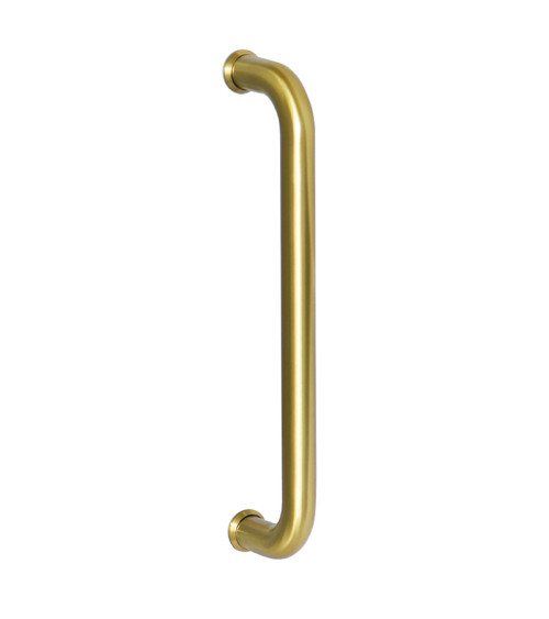 Puxador de porta simples Bordeaux Curvado Ouro Acetinado PVD EUROWALE
