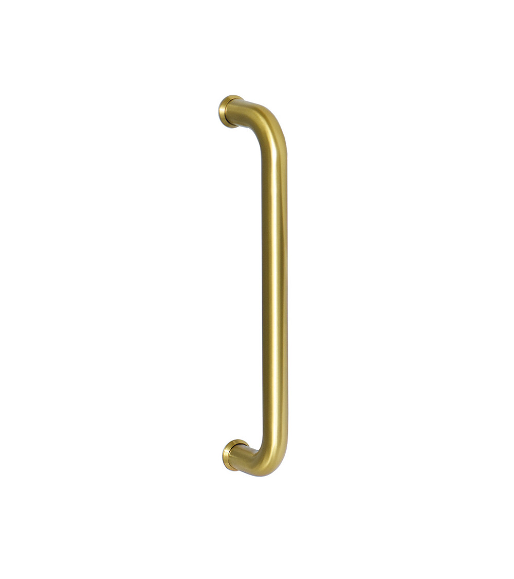 Puxador de porta simples Bordeaux Curvado Ouro Acetinado PVD EUROWALE