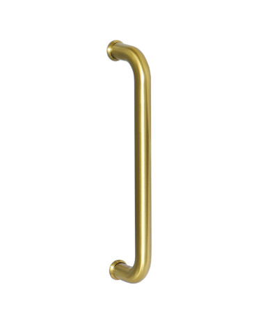 Puxador de porta simples Bordeaux Curvado Ouro Acetinado PVD EUROWALE