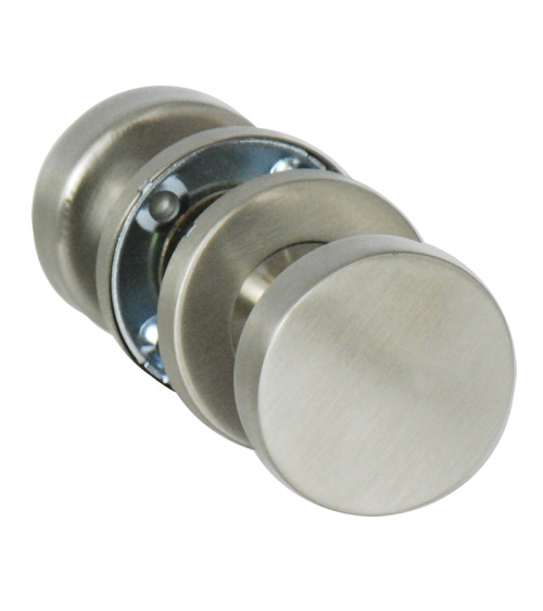 Puxador de porta botão duplo Cilindro plano inox EUROWALE