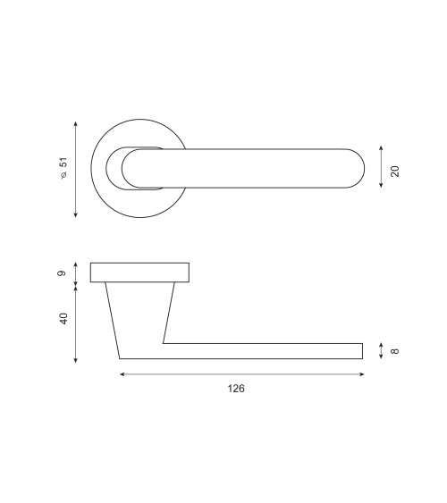Puxador de porta Sol Níquel acetinado EUROWALE