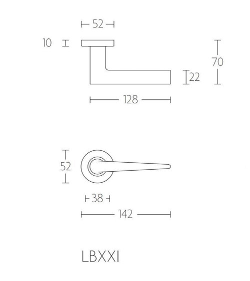 Puxador de porta Formani LB21h cor inox acetinado