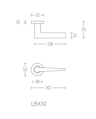 Puxador de porta Formani LB21h cor inox acetinado