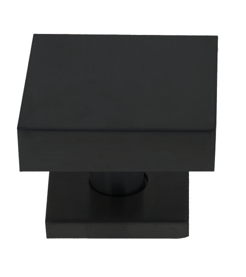 Botão de Porta Quadrado 70x70mm Centro em Inox com Escudo 52mm