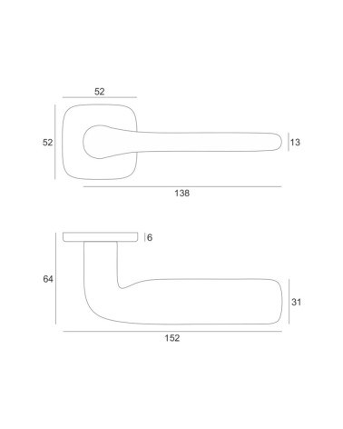 Puxador de porta FLAT com dimensões