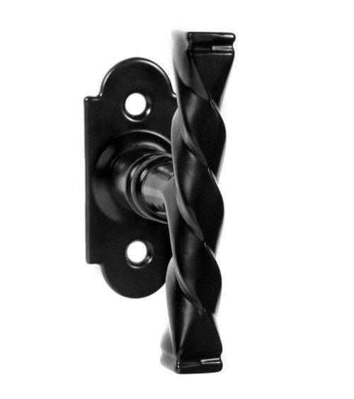 Cremona puxador de janela retro preto mate em roseta – Modelo Elisabeth