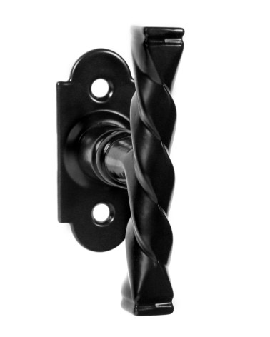Cremona puxador de janela retro preto mate em roseta – Modelo Elisabeth