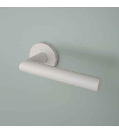 Puxadores de porta branco oval