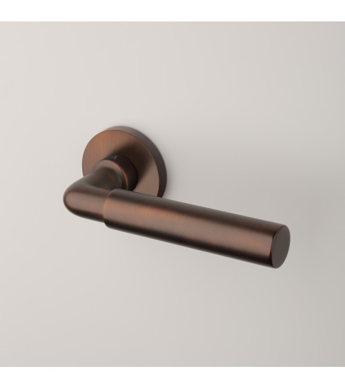 Puxador de porta FICARIA design castanho escuro mate