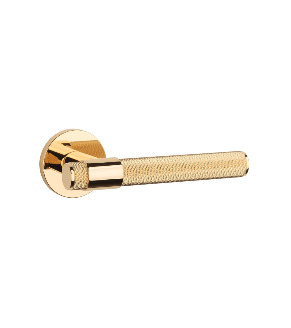 Puxador de porta acabamento ouro brilhante