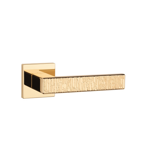 Puxador de porta AMARYLIA design acabamento ouro brilhante