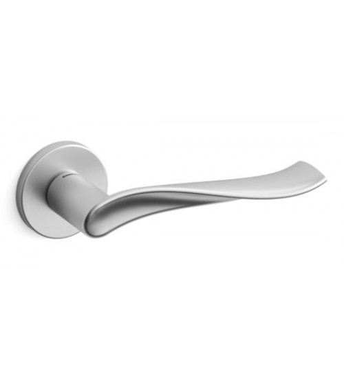 Maçaneta de porta cromada acetinada Mandelli Spin maçaneta design