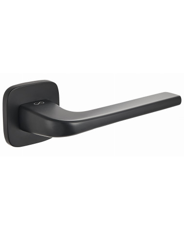 Maçaneta de porta Solo preto arredondada