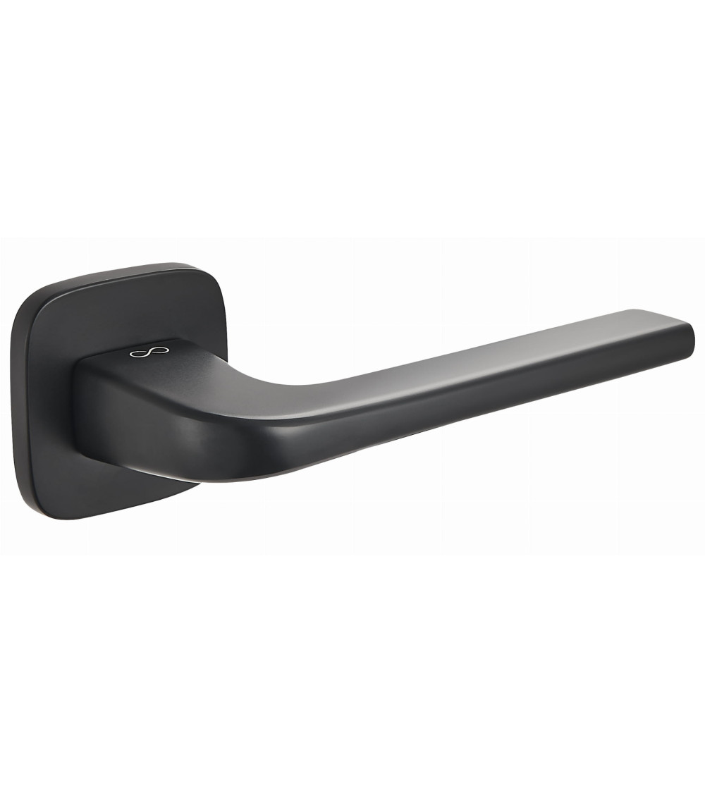Maçaneta de porta Solo preto arredondada