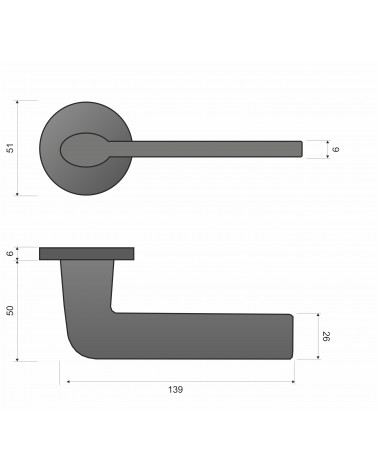 Puxador de porta STINGER com dimensões