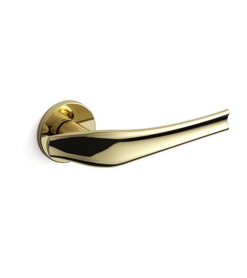 Puxador de porta em ouro polido Mandelli Aqualung puxador design