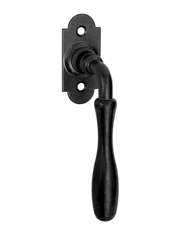Puxador de janela retro em preto mate, com manípulo em L – Coleção Joséphine