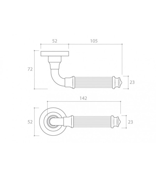 Puxadores de porta design texturados ARIA Slim