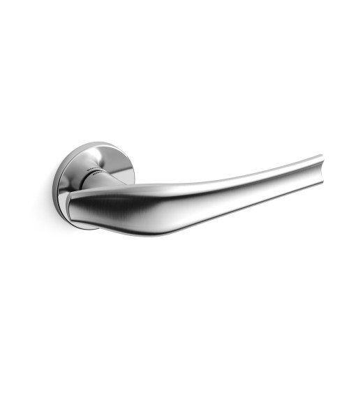 Puxador de porta cromado acetinado Mandelli Aqualung puxador design