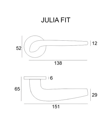 Puxador de porta JULIA com legendas