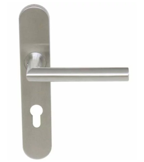 Puxador de porta elegante em pequena placa inox escovado 165 Altesse - MillaPoignées