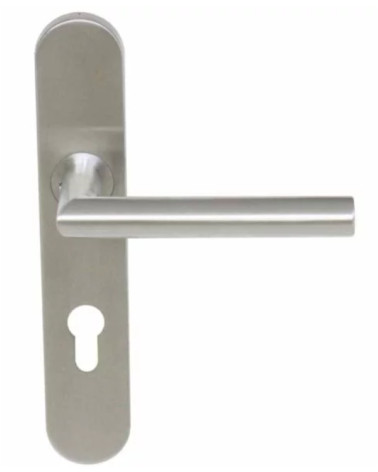 Puxador de porta elegante em pequena placa inox escovado 165 Altesse - MillaPoignées