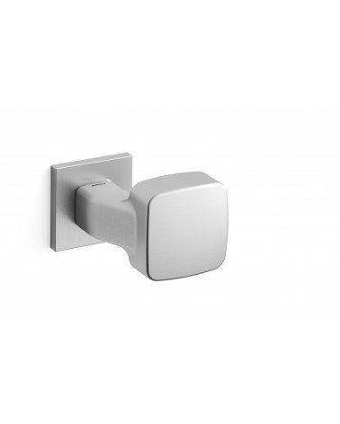 Botão de porta cromado acetinado Mandelli Carrè puxador design