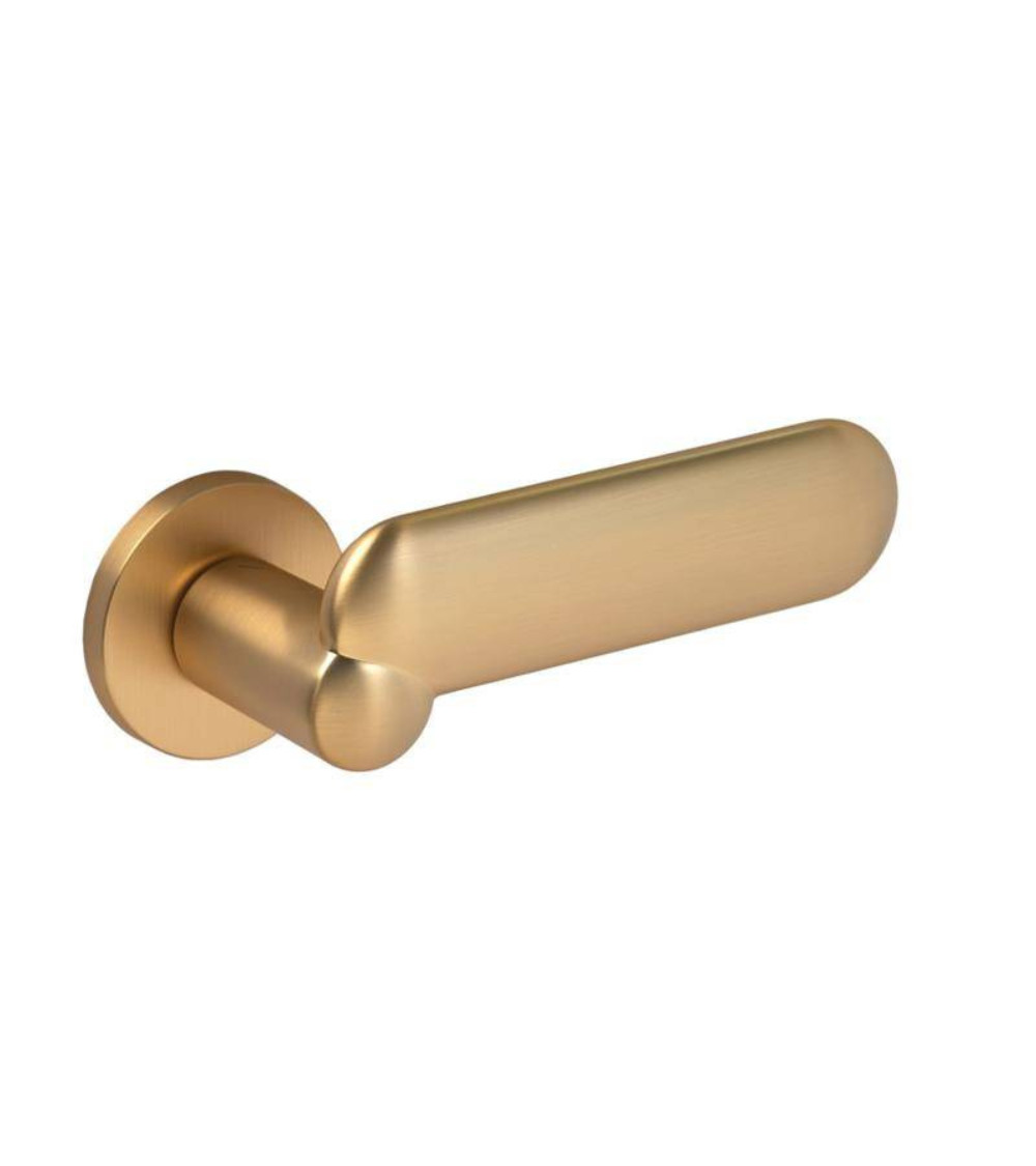 Puxador de porta acabamento dourado acetinado KELEDRES puxador design