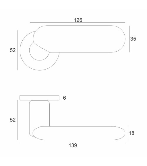 Puxador de porta cromado acetinado KELEDRES puxador design