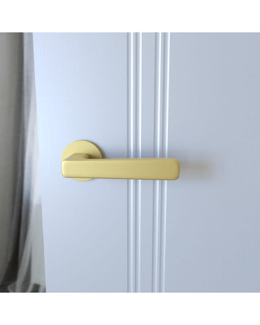 Puxador de porta zamak PARMA ferragens design vista de frente