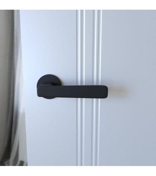 Puxador de porta preto PARMA ferragens design