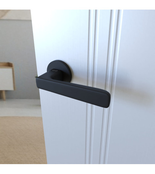 Puxador de porta preto PARMA ferragens design
