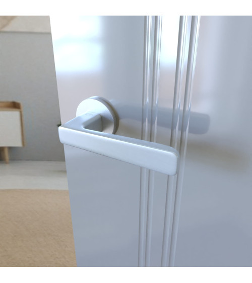 Puxador de porta cromado acetinado PARMA ferragens design