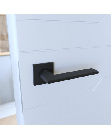 Puxador de porta em zamak ARA puxador design montado numa porta