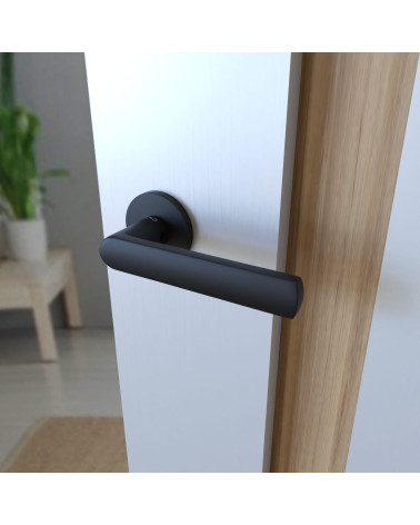 Puxador de porta preto TORINO puxador design vista de cima inclinada