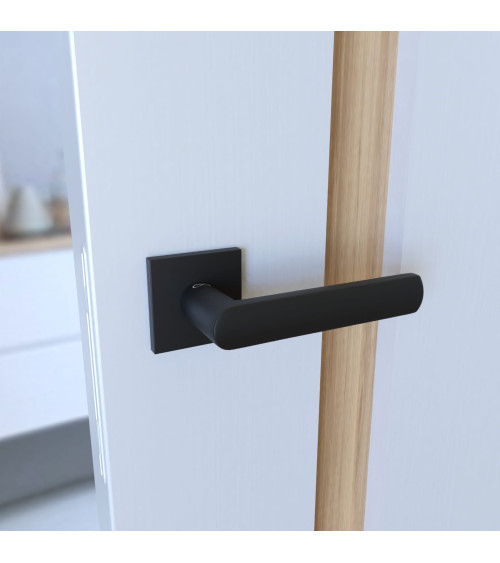 Puxador de porta preto TORINO ferragens design