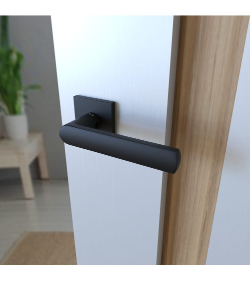 Puxador de porta preto TORINO ferragens design