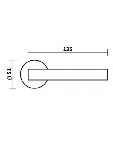 Puxadores de porta Line Vénus com dimensões