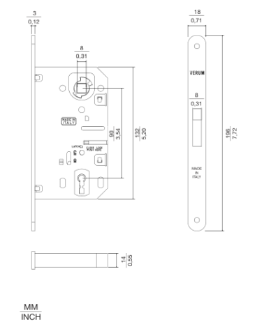 Fechadura magnética VERUM Chave de quarto