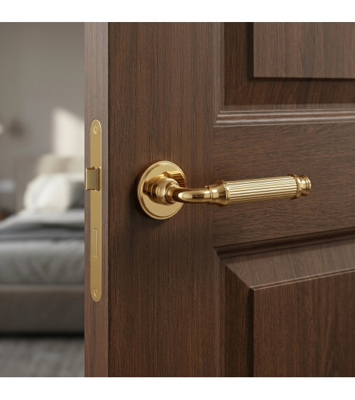 Puxador de porta dourado polido NIGELLA design